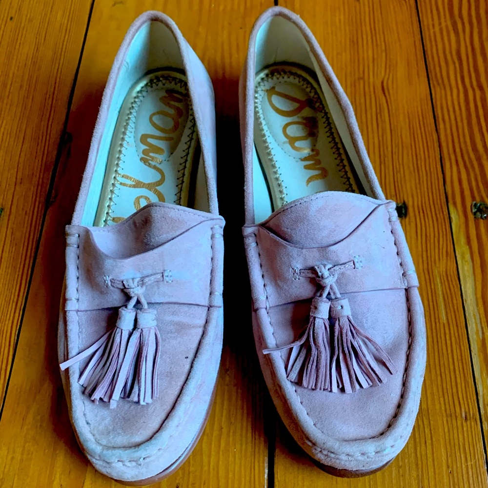 GUC Sam Edelman Suede Mauve / Lavender loafers size 6.5.